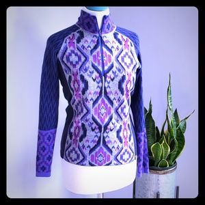 Small 3/4 zip Title Nine with Marino wool